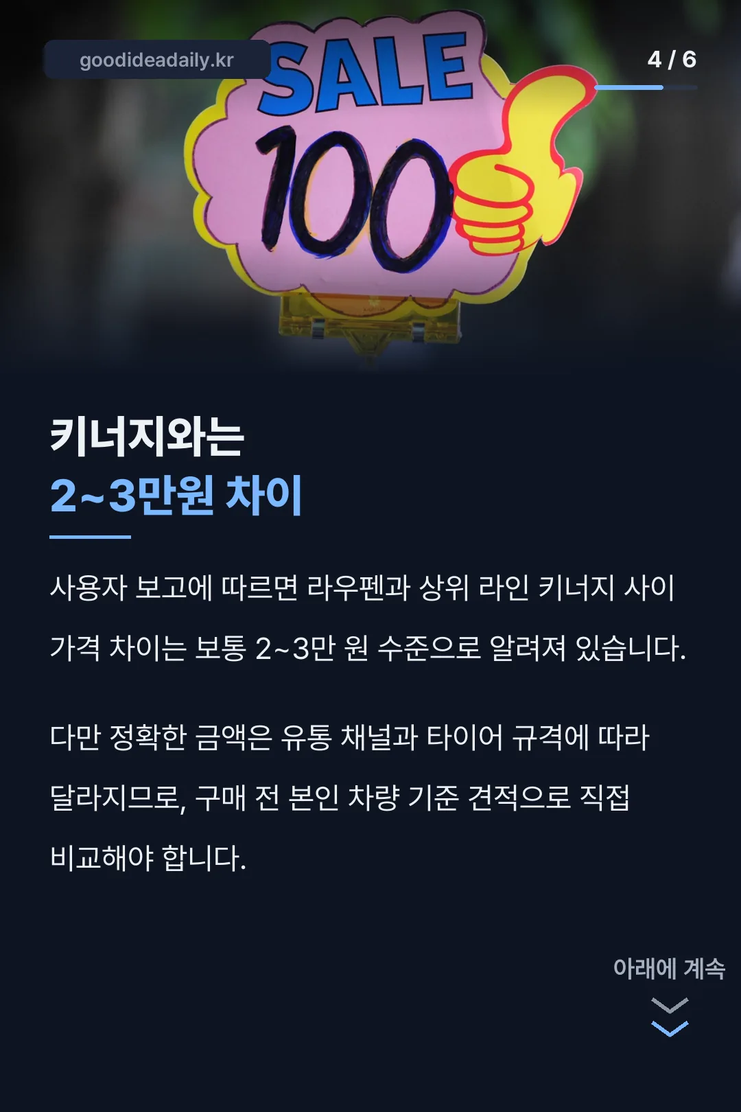 키너지와 가격 비교